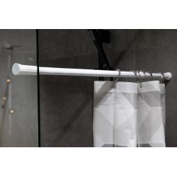 Drążek rozporowy na zasłonkę prysznicową AWD INTERIOR 0229 biały 70-120 cm #4