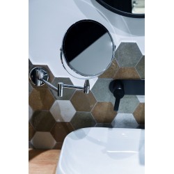 Lusterko kosmetyczne powiększające AWD INTERIOR 0705 na ramieniu srebrne stal chromowana