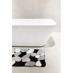 Dywanik łazienkowy AWD INTERIOR 0779 szare białe kamienie 80 x 50 cm mikrofibra #2