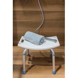 Krzesło prysznicowe AWD INTERIOR 1409 z regulacją wysokości białe