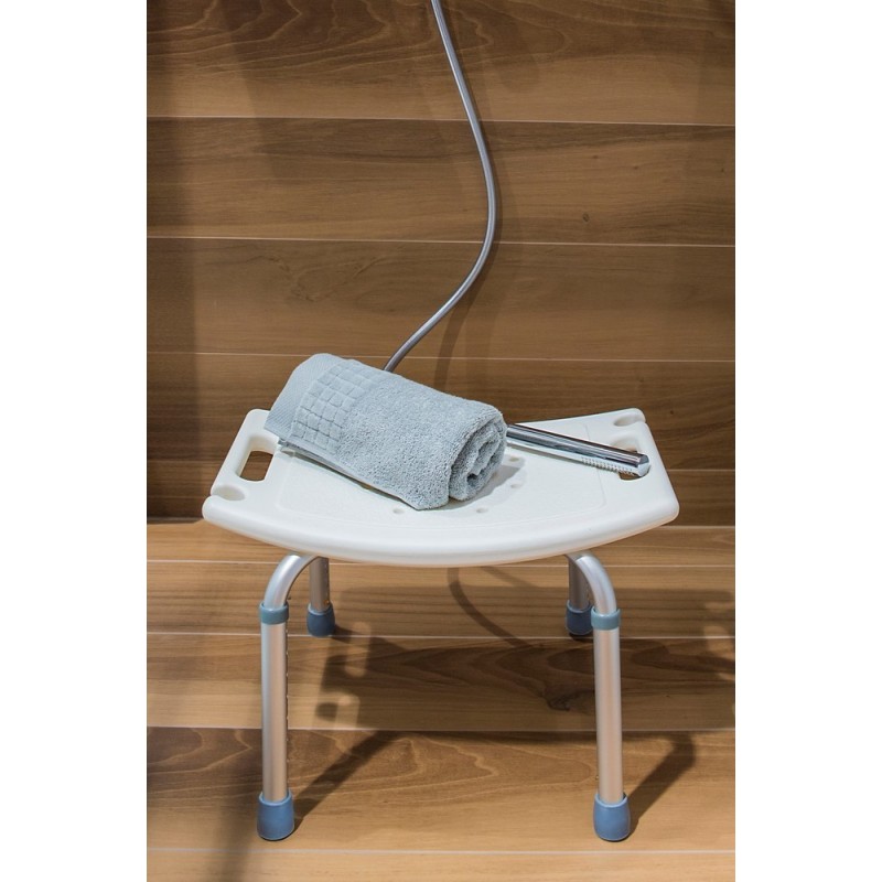 Krzesło prysznicowe AWD INTERIOR 1409 z regulacją wysokości białe