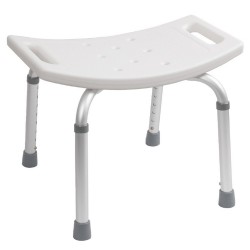 Krzesło prysznicowe AWD INTERIOR 1411 z regulacją wysokości białe