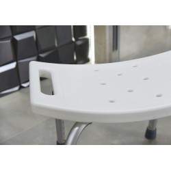 Krzesło prysznicowe AWD INTERIOR 1411 z regulacją wysokości białe #3
