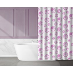Zasłonka prysznicowa 180x180 cm różowa #2