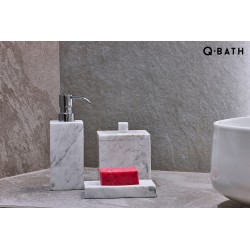 Kubek na szczoteczki Q-BATH Premium Decor marmur carrara #2